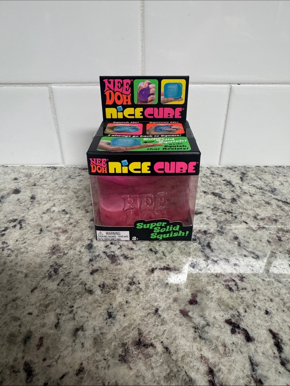 Nee Doh Nice Cube Super Solid Squish - Pink